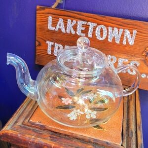 🛒🛍️💥Gently used clear glass classical teapot 200 ml